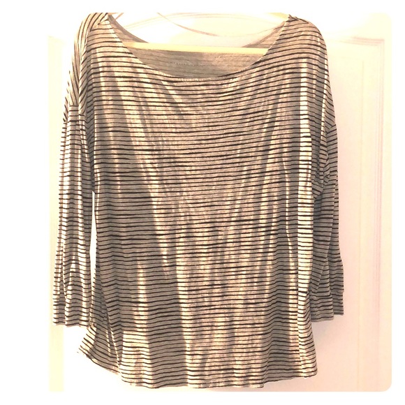 Calvin Klein Jeans 3/4 sleeve striped T-shirt M - Picture 1 of 2